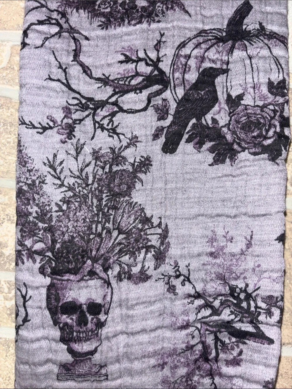 Envogue Halloween Kitchen Towel in Gray and Black
